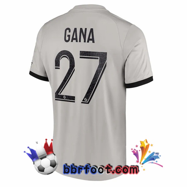 Maillot Foot Paris PSG (Gana 27) Exterieur Gris 2022/2023