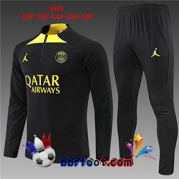 Survetement Foot Paris PSG Enfant Noir 2022/2023