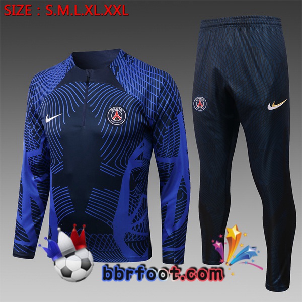 Survetement Foot Paris PSG Enfant Bleu Royal 2022/2023