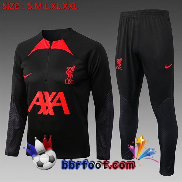 Survetement Foot FC Liverpool Enfant Noir 2022/2023