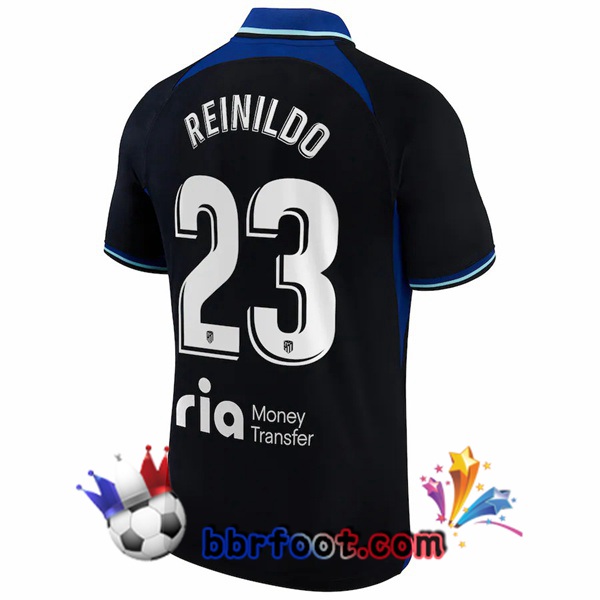 Maillot Foot Atletico Madrid (Reinildo 23) Exterieur Noir 2022/2023