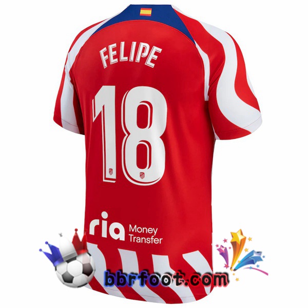 Maillot Foot Atletico Madrid (Felipe 18) Domicile Rouge 2022/2023