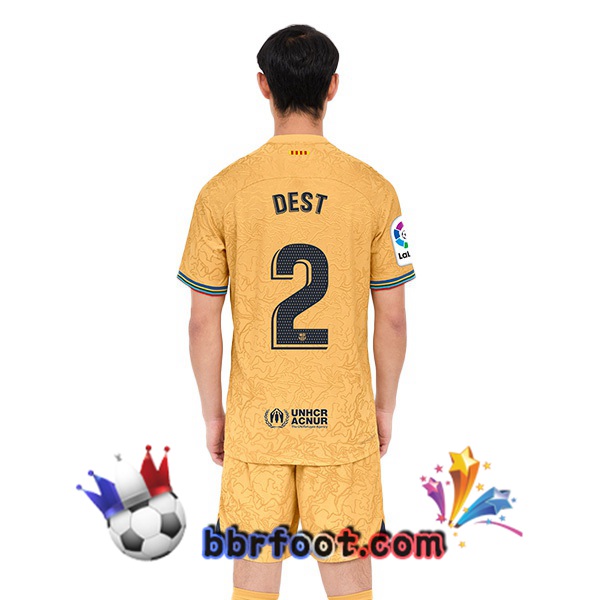 Maillot Foot FC Barcelone (Dest 2) Exterieur Jaune 2022/2023