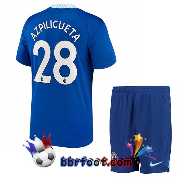 Maillot Foot FC Chelsea (Azpilicueta 28) Enfant Domicile Bleu 2022/2023