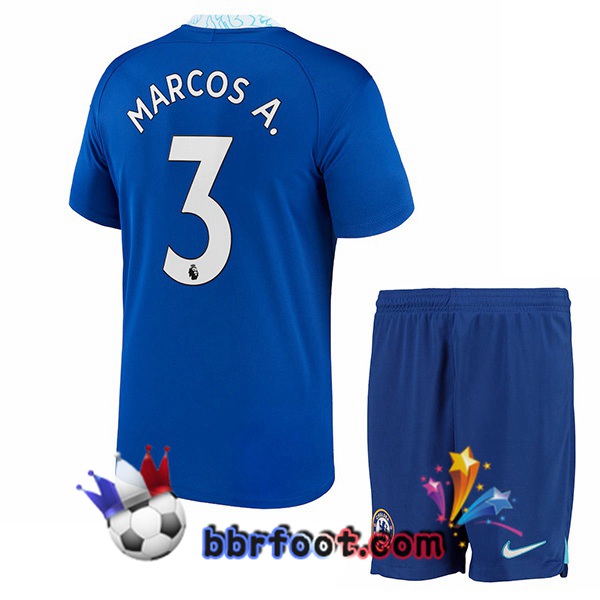 Maillot Foot FC Chelsea (Marcos A. 3) Enfant Domicile Bleu 2022/2023