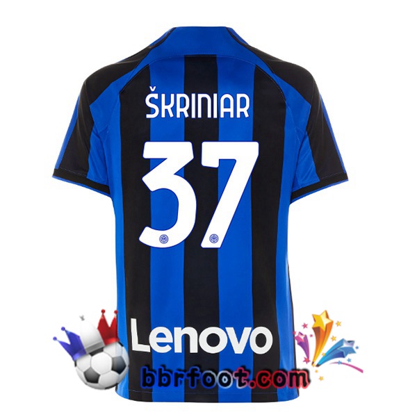 Maillot Foot Inter Milan (ŠKRINIAR 37) Domicile Noir Bleu 2022/2023