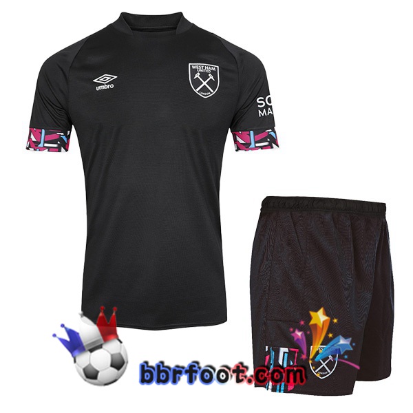 Maillot Foot West Ham Enfant Exterieur Noir 2022/2023