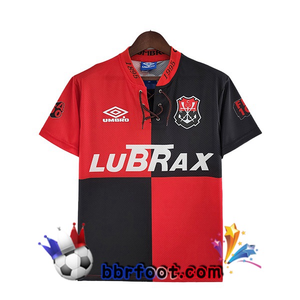 Maillot Foot Flamengo Retro Édition 100e Anniversaire Rouge Noir 1994
