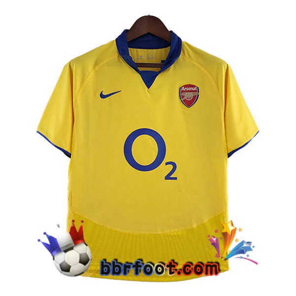Maillot Foot Arsenal Retro Exterieur Jaune 2003-2005