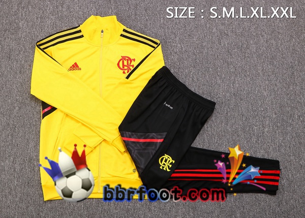 Veste Survetement Foot Flamengo Jaune 2022/2023