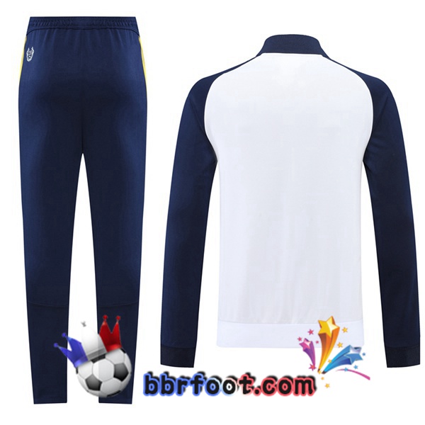 Veste Survetement Foot Real Madrid Blanc 2022/2023