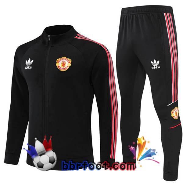 Veste Survetement Foot Manchester United Noir 2022/2023