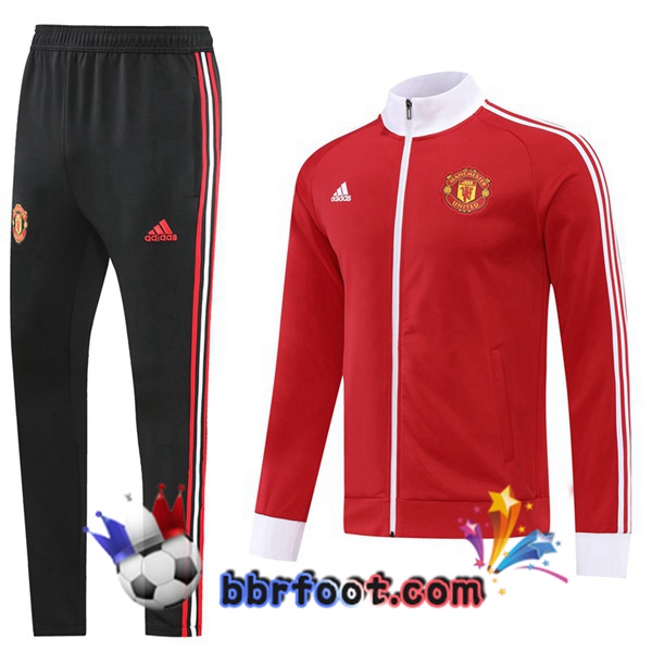 Veste Survetement Foot Manchester United Rouge 2022/2023