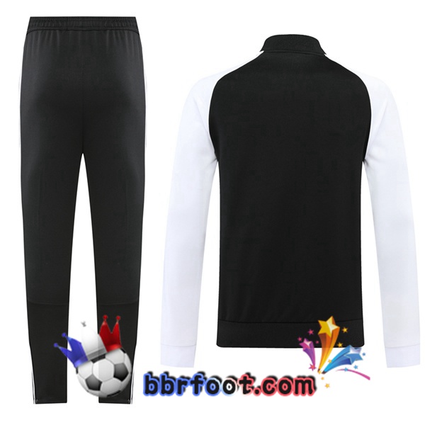 Veste Survetement Foot Juventus Noir Blanc 2022/2023