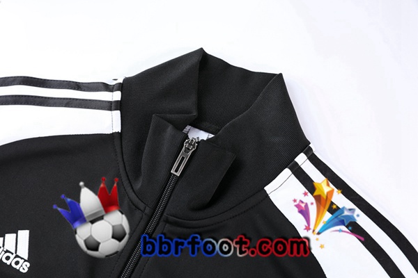 Veste Survetement Foot Juventus Noir Blanc 2022/2023