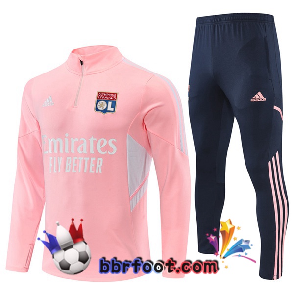 Survetement Foot Lyon OL Rose 2022/2023