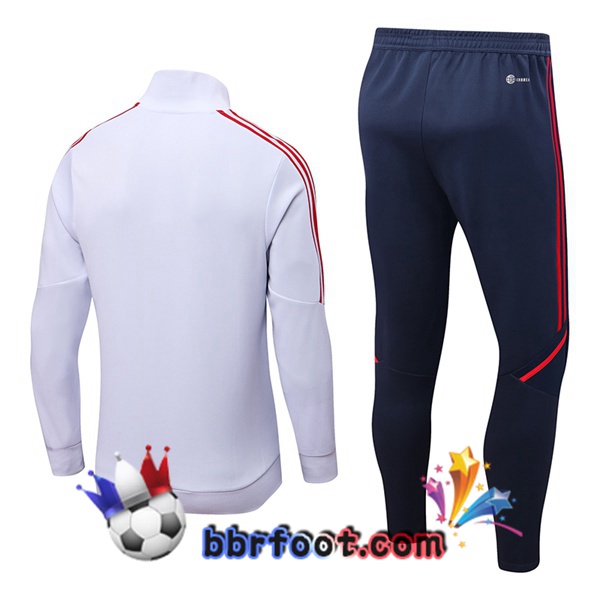 Veste Survetement Foot Bayern Munich Blanc 2022/2023