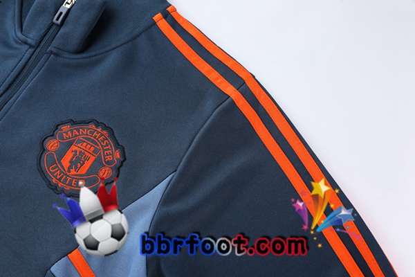 Veste Survetement Foot Manchester United Gris 2022/2023