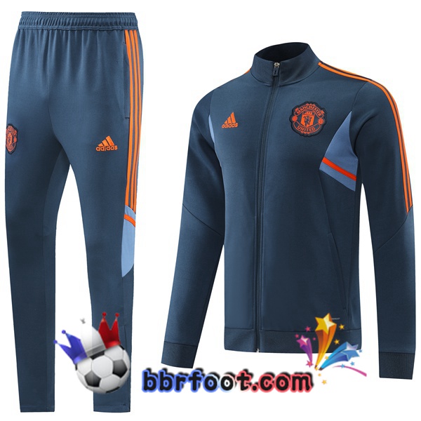 Veste Survetement Foot Manchester United Gris 2022/2023