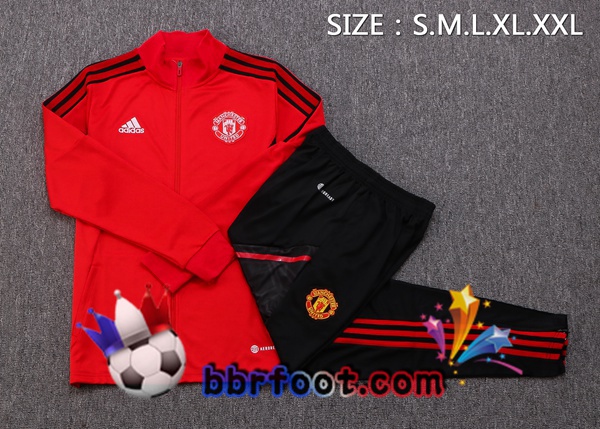 Veste Survetement Foot Manchester United Rouge 2022/2023