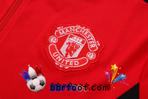 Veste Survetement Foot Manchester United Rouge 2022/2023