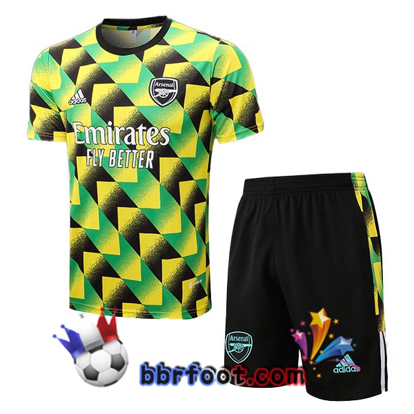 Training T-Shirts Arsenal + Shorts Vert 2022/2023