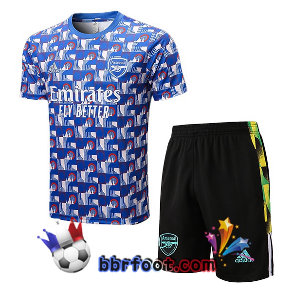 Training T-Shirts Arsenal + Shorts Bleu 2022/2023