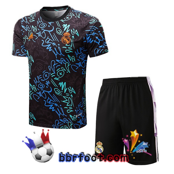 Training T-Shirts Real Madrid + Shorts Noir 2022/2023