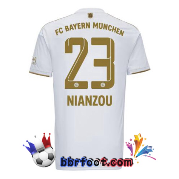 Maillot Foot Bayern Munich (Nianzou 23) Exterieur Blanc 2022/2023