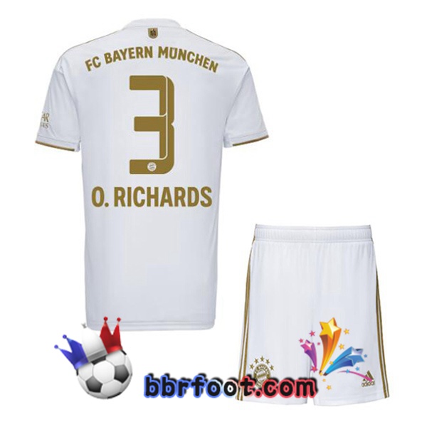 Maillot Foot Bayern Munich (O. Richards 3) Enfant Exterieur Blanc 2022/2023