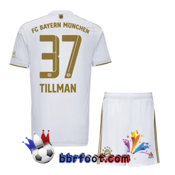 Maillot Foot Bayern Munich (Tillman 37) Enfant Exterieur Blanc 2022/2023