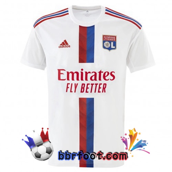 Maillot Foot Lyon OL Domicile Blanc 2022/2023