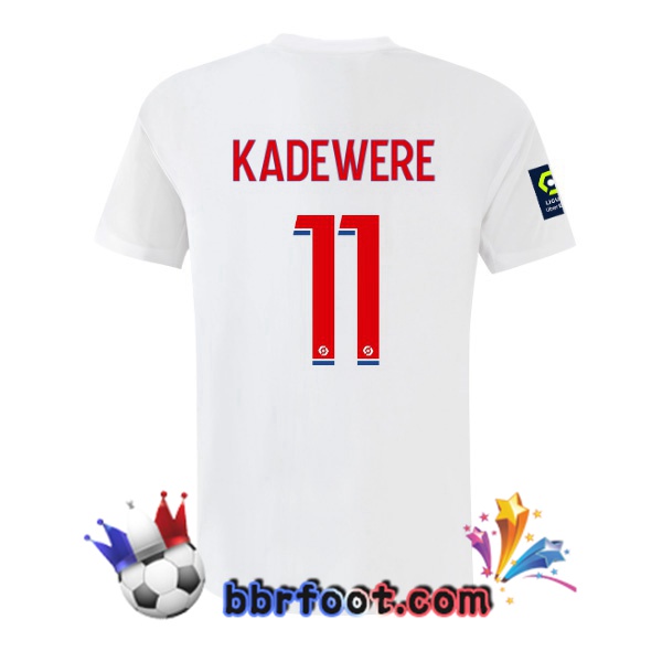 Maillot Foot Lyon OL (KADEWERE 11) Domicile Blanc 2022/2023