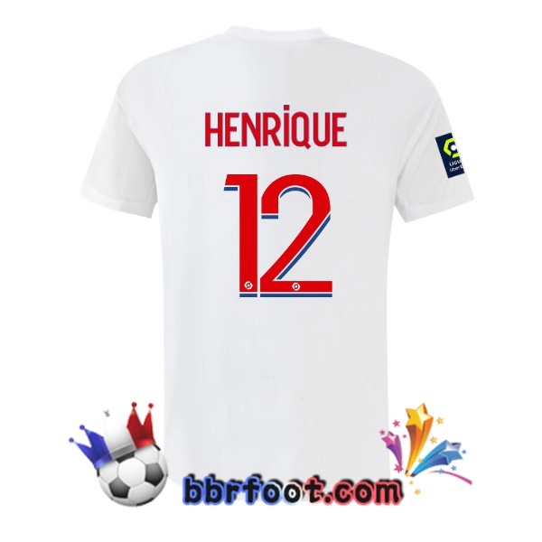 Maillot Foot Lyon OL (HENRIQUE 12) Domicile Blanc 2022/2023