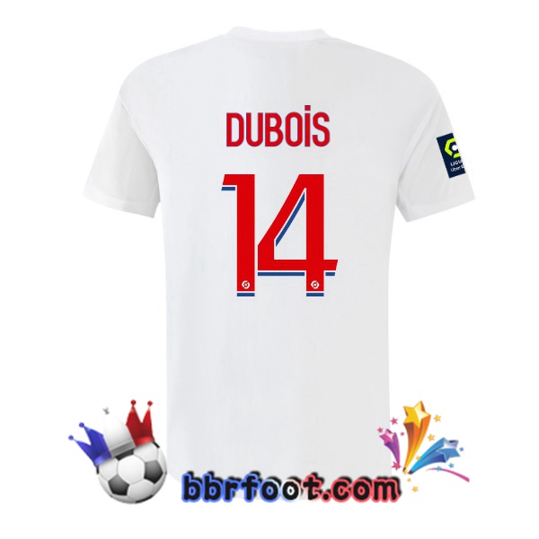 Maillot Foot Lyon OL (DUBOIS 14) Domicile Blanc 2022/2023