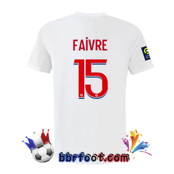 Maillot Foot Lyon OL (FAIVRE 15) Domicile Blanc 2022/2023