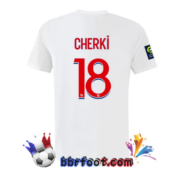 Maillot Foot Lyon OL (CHERKI 18) Domicile Blanc 2022/2023