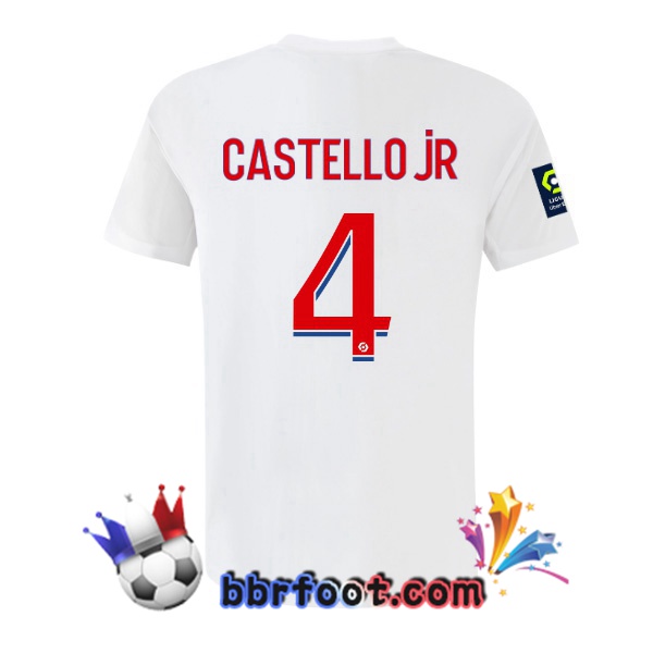 Maillot Foot Lyon OL (CASTELLO JR 4) Domicile Blanc 2022/2023