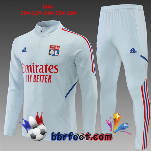 Survetement Foot Lyon OL Enfant Gris 2022/2023