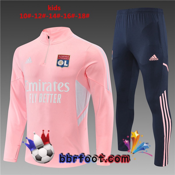 Survetement Foot Lyon OL Enfant Rose 2022/2023