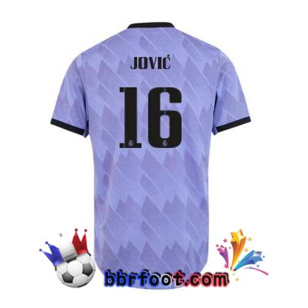 Maillot Foot Real Madrid (Jović 16) Exterieur Pourpre 2022/2023