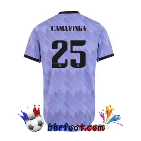 Maillot Foot Real Madrid (Camavinga 25) Exterieur Pourpre 2022/2023