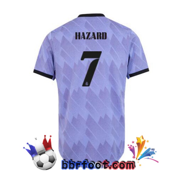 Maillot Foot Real Madrid (Hazard 7) Exterieur Pourpre 2022/2023
