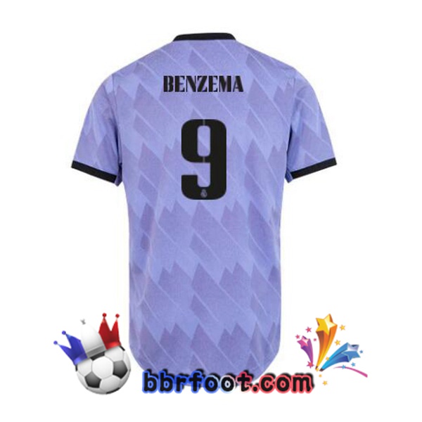 Maillot Foot Real Madrid (Benzema 9) Exterieur Pourpre 2022/2023
