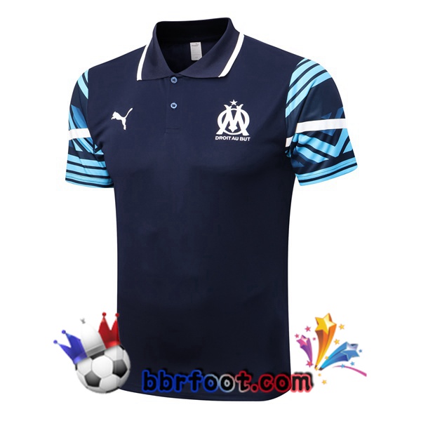 Polo Foot Marseille OM Bleu Royal 2022/2023
