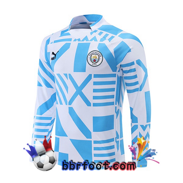 Sweatshirts Homme Manchester City Bleu Blanc 2022/2023