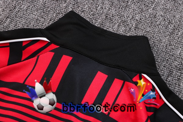 Veste Survetement Foot AC Milan Noir Rouge 2022/2023