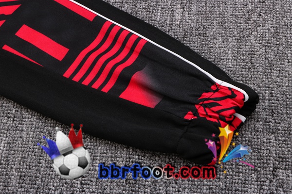 Veste Survetement Foot AC Milan Noir Rouge 2022/2023