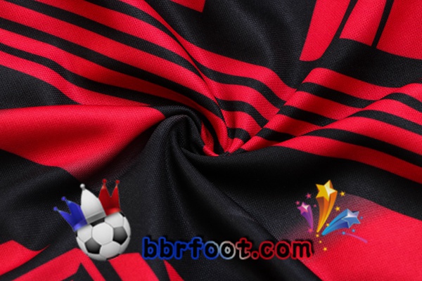 Veste Survetement Foot AC Milan Noir Rouge 2022/2023