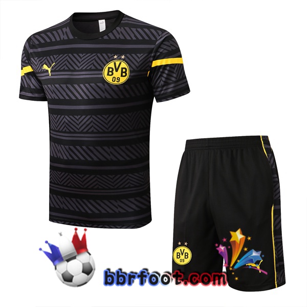 Training T-Shirts Dortmund BVB + Shorts Noir 2022/2023